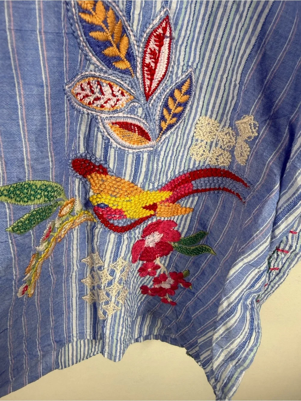 Johnny Was Jeanette Ruffle Sleeve in Aster Stripe - Picture 10 of 10